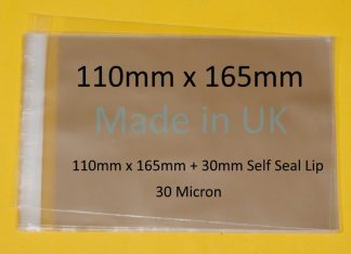 110mm X 165mm Cello Bag