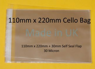 110mm x 220mm Cello Bag