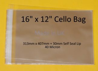 16 x 12 Cello Bag- 313mm x 407mm