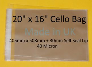 20 x 16 Cello Bag- 415mm x 508mm