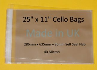 25 x 11 Cello Bag - 286mmx635mm