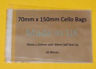 70mm x 150mm Cello Bag