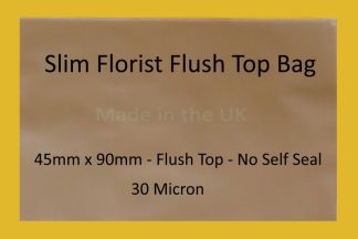 Slim Florist Flush Top Cello Bag